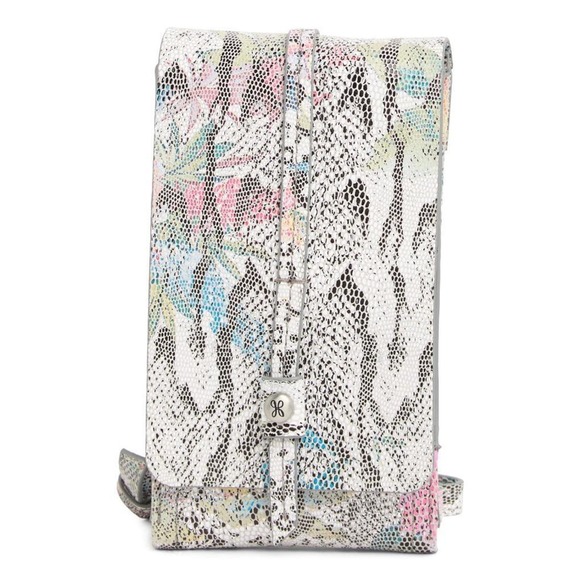 nwt HOBO INTERNATIONAL Token Leather Smartphone wallet w strap in Lizard Floral - Picture 1 of 3
